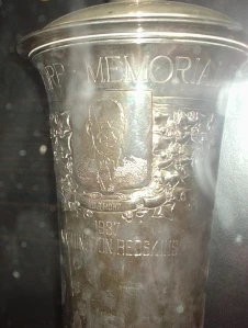 Close up of the engraving.